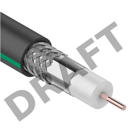 Кабель коаксиальный PROconnect SAT 703 B, Cu/Al/Al, 75%, 75 Ом, бухта 100 м, черный OUTDOOR