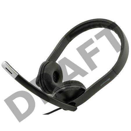 Наушники с микрофоном Microsoft LX-6000 черный 2м накладные USB оголовье (7XF-00001)