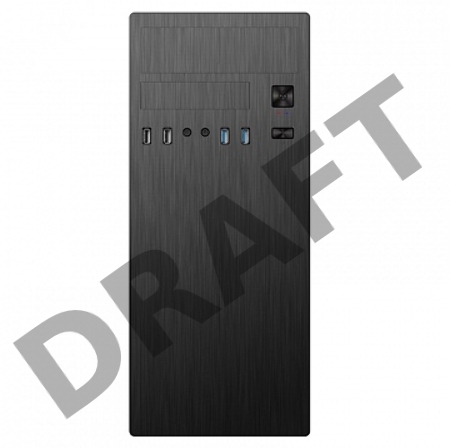 Корпус MidiTower Powerman DA812BK Black PM-500ATX-F 2*USB 2.0+2*USB 3.0 Audio ATX