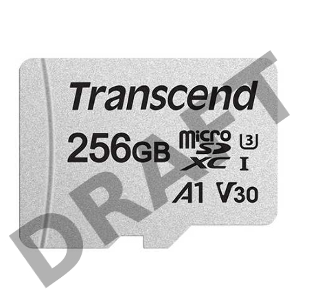 Флеш карта microSD 256GB Transcend microSDXC Class 10 UHS-I U3, V30, A1, (SD адаптер), TLC