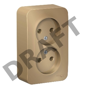 Розетка 2-м ОП BLANCA 16А 250В без шторок без заземл. изол. пласт. титан SchE BLNRA000214