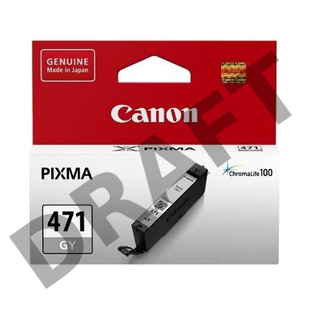 Картридж Canon CLI-471GY (0404C001), серый, 7 мл, до 120 цв.фото 10х15, для PIXMA MG5740/MG6840/MG7740/ TS5040/TS6040/TS8040/TS9040 (CLI471GY)