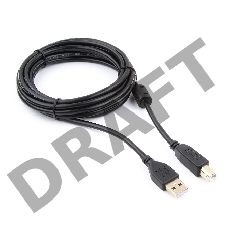 Кабель Gembird CCF-USB2-AMBM-10 USB 2.0 кабель PRO  для соед. 3.0м AM/BM  позол.конт., фер.кол., пакет 