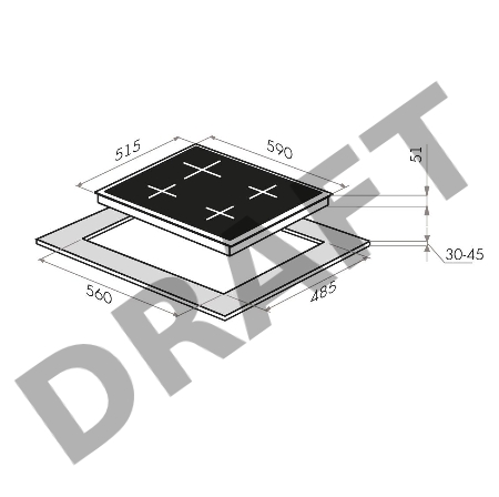 Газовая панель MAUNFELD EGHE.64.43CB/G