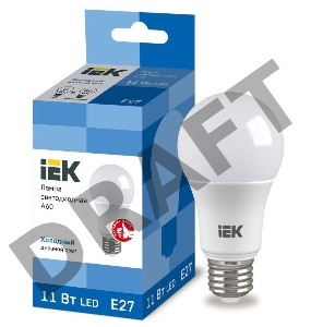 Лампа светодиодная ECO A60 11Вт грушевидная 230В 6500К E27 ИЭК LLE-A60-11-230-65-E27