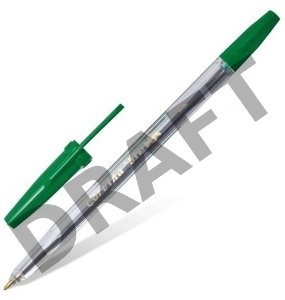 Ручка шариковая Universal CORVINA51 40163/04 прозрачный корпус зеленые чернила