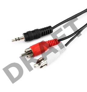 Кабель Кабель аудио Gembird, джек3.5 / 2xRCA, 5.0м CCA-458-5M