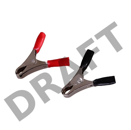 Зажим крокодил REXANT, длина 50 мм, ток 10A, 2 шт., пакет БОПП