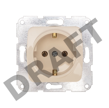 Розетка 1-ая DEA с/з с/у 16А мех. Беж KRANZ (1/10/120)