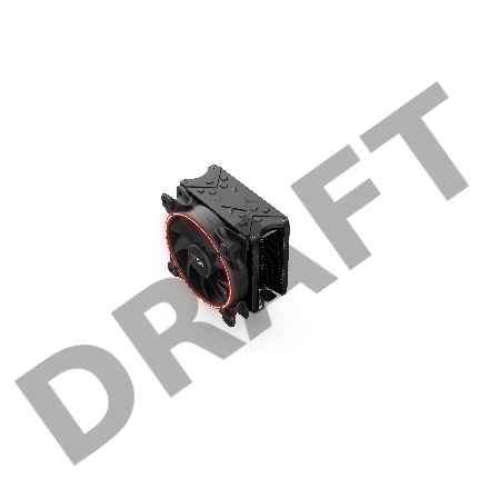 Кулер PCCooler GI-X6R S775/1151/55/56/AM2/2+/AM3/AM4/FM1/2/754/939/940 (24 шт/кор, TDP 195W, вент-р 120мм с PWM, Red LED FAN, 5 тепловых трубок 6мм, 800-1800RPM, 30,5dBa)