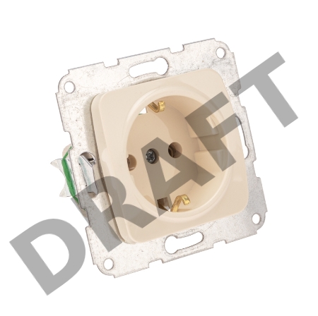 Розетка 1-ая DEA с/з с/у 16А мех. Беж KRANZ (1/10/120)