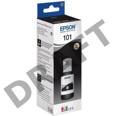 Картридж струйный Epson L101 C13T03V14A черный (127мл) для Epson L4150/L4160/L6160/L6170/L6190