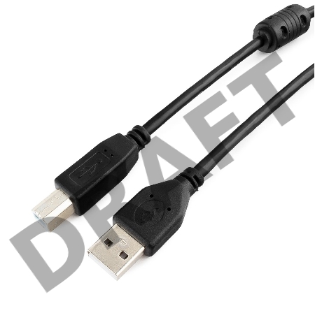 Кабель Gembird CCF-USB2-AMBM-15 USB 2.0 кабель PRO для соед. 4.5м AM/BM  позол.конт., фер.кол., пакет 