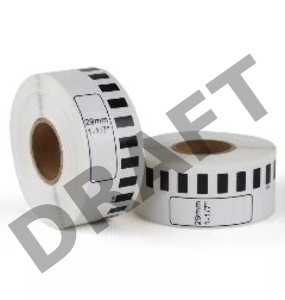 Лента Sakura DK22210  для Brother QL1060N/QL700/QL720NW/QL550/QL570/QL580N/QL1050/QL500/QL710W/QL650TD/QL570VMQL-500A/QL-560/QL-570VM/QL-650TD/QL-800/QL-810W/QL-820NWB, черный на белом, 29мм/30м, наклейка