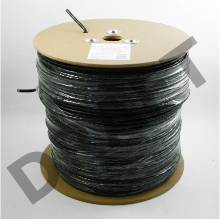 Кабель Cablexpert, UTP5e, 4 пары, 0.51 мм, медь, однож., 305 м, для внешней прокладки с тросом, Fluke Test, черный