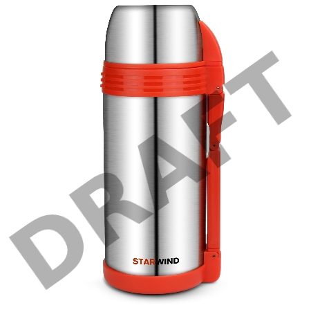Термос Starwind 30-1500 1.5л. серебристый/красный картонная коробка