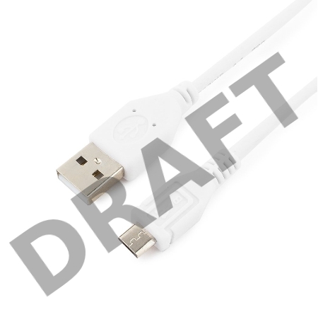 Кабель USB 2.0 Pro Cablexpert CCP-mUSB2-AMBM-W-1M, AM/microBM 5P, 1м, экран, белый, пакет