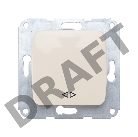 Переключатель DEA 1кл перекрест. с/у 10А мех. Беж KRANZ (1/10/120)