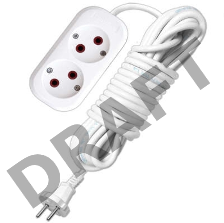 Удлинитель 2х10м без заземл. 6А IP20 У6-011М ПВС 2х0.75 UNIVersal 011М-10