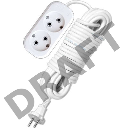Удлинитель 2х10м без заземл. 10А IP20 Е-202 АБС-пл. ПВС 2х0.75 UNIVersal 9634265