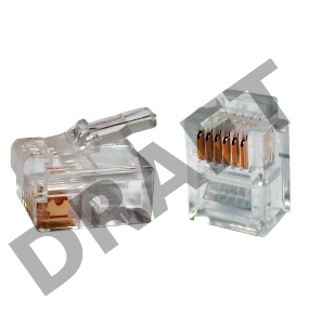 Вилка RJ-11 6p4c (100шт. в комплекте)