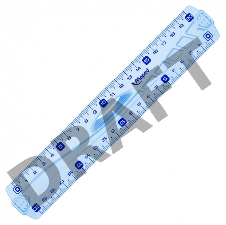 Линейка Maped Geometric 20см с держателем рельеф повер-ть град-ка с 2 сторон УФ чернила не пачк края