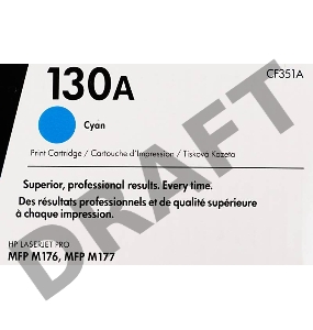 Тонер Картридж HP 130A CF351A голубой для HP M153/M176/M177