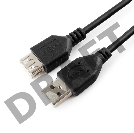 Кабель Gembird PRO CCF-USB2-AMAF-15 USB 2.0 кабель удлинительный 4.5м AM/AF  позол.конт., фер.кол.,  пакет 