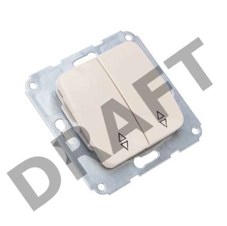 Переключатель DEA 2кл прох. с/у 10А мех. Беж KRANZ (1/10/120)