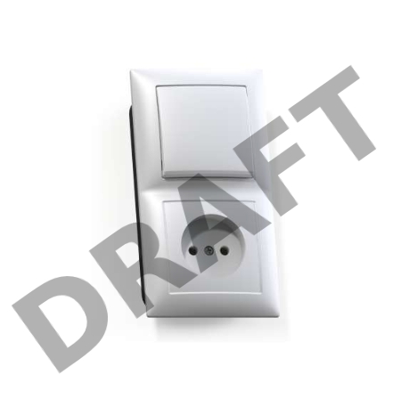 Блок СП БКВР-408 Селена (1-кл. выкл. + розетка) бел. Кунцево 8200