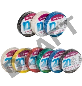 Изолента ПВХ 19мм (рул.20м) OIT-B19-20/WH бел. ОНЛАЙТ 71689