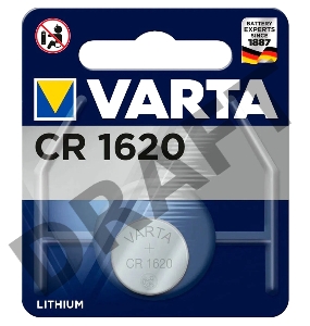 Батарейка Varta ELECTRONICS CR1620 BL1 Lithium 3V (6620) (1/10/100)