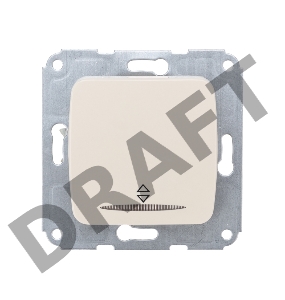 Переключатель DEA 1кл прох. (инд) с/у 10А мех. Беж (KRANZ 1/10/120)