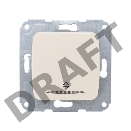 Переключатель DEA 1кл прох. (инд) с/у 10А мех. Беж (KRANZ 1/10/120)