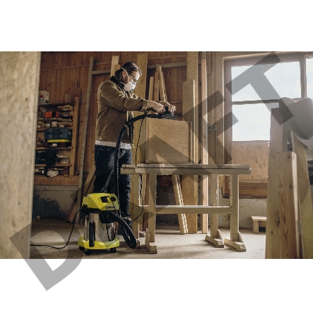 Строительный пылесос Karcher WD 3 P S V-17/4/20 1000Вт (уборка: сухая/сбор воды) желтый