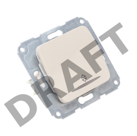 Переключатель DEA 1кл прох. (инд) с/у 10А мех. Беж (KRANZ 1/10/120)