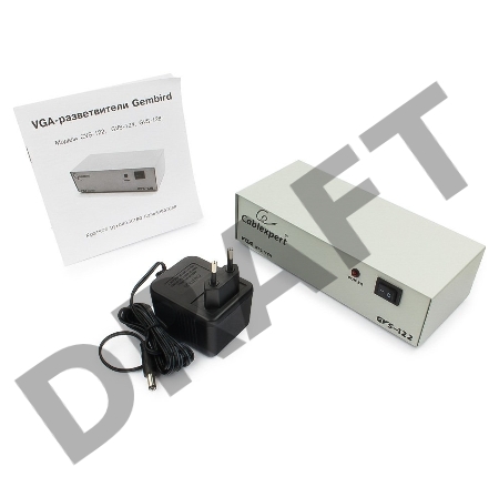 Разветвитель GVS122  Разветвитель сигнала VGA на 2 монитора (Gembird)    