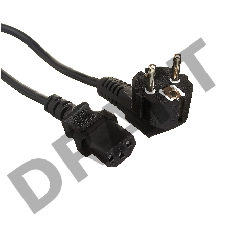 Кабель питания ExeGate Power PC-10P (Евровилка угловая Schuko->С13) VDE-250V-3*0.75-CU, 10A, 10м