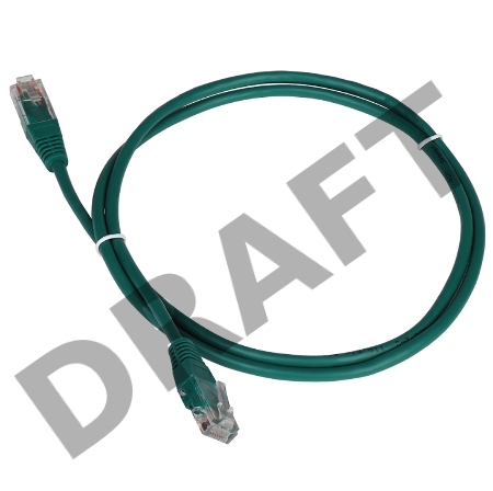 Патч-корд TWT UTP кат.5e, с заливными колпачками, 20.0 м, зеленый