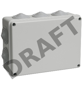 Коробка распаячная ОП 190х140х70 IP55 КМ41244 RAL7035 (10 гермовводов) ИЭК UKO11-190-140-070-K41-55