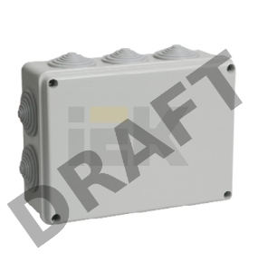 Коробка распаячная ОП 190х140х70 IP55 КМ41244 RAL7035 (10 гермовводов) ИЭК UKO11-190-140-070-K41-55