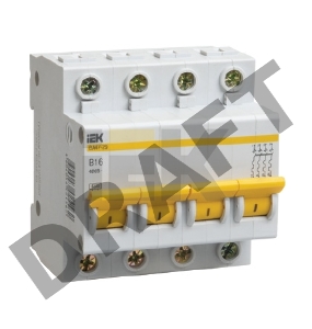 Авт. выкл. Iek MVA20-4-050-C  ВА47-29 4Р 50А 4,5кА х-ка С ИЭК