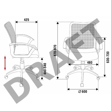 Кресло Бюрократ CH-590/BLACK спинка сетка черный сиденье черный искусственная кожа