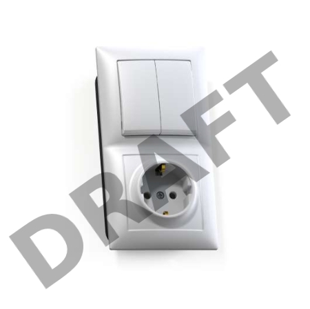 Блок СП БКВР-412 Селена (2-кл. выкл. + розетка с заземл.) бел. Кунцево 8208