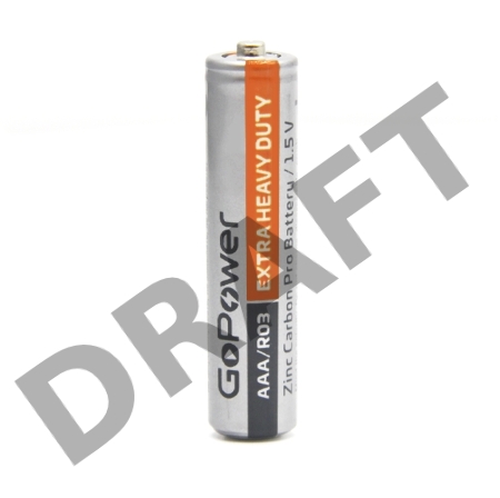 Батарейка GoPower R6 AA BL4 Heavy Duty 1.5V (4/48/576) блистер (4 шт.)