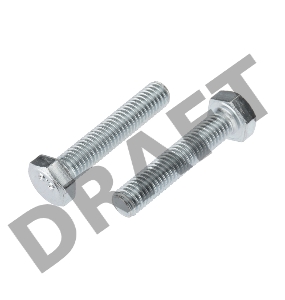 Болт шестигранный KRANZ DIN 933, 8х40,  пакет (2шт.)