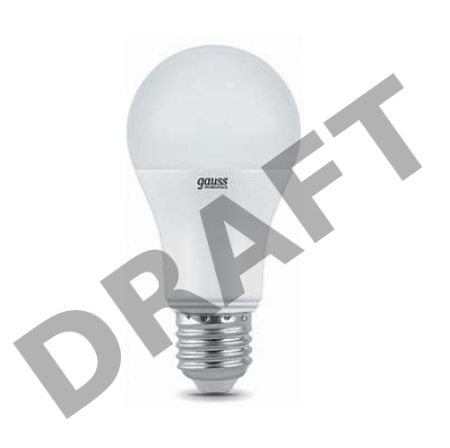 Лампа GAUSS LED Elementary Арт. 23229  A60 20W E27 4100K 1/10/40 груша