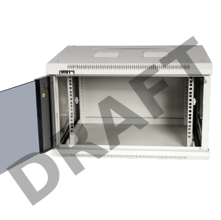 Шкаф настенный серии Pro, 9U 600x450, стеклянная дверь