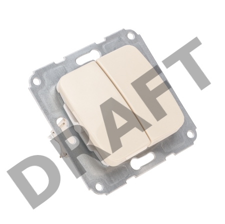 Выключатель DEA 2кл с/у 10А мех. Беж KRANZ (1/10/120)