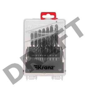 Набор сверл по металлу 1-10 мм (через 0,5 мм), 19 шт. HSS 4241 Ш/Х Kranz